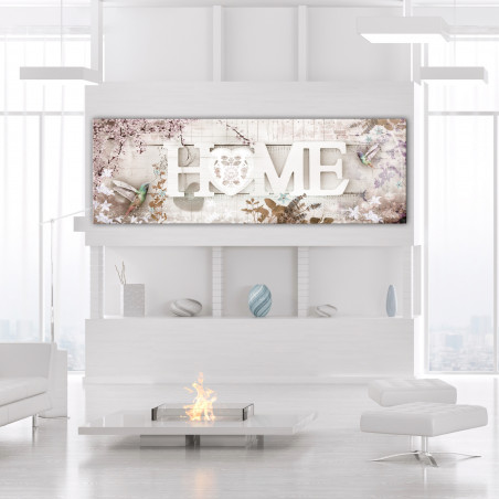 Tablou Home And Hummingbirds (1 Part) Beige Narrow-01