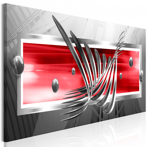 Tablou Silver Wings (1 Part) Narrow Red