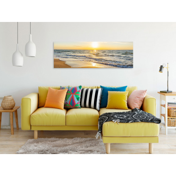 Tablou calm waves (1 part) narrow golden