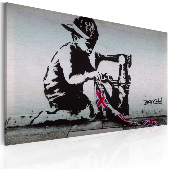 Tablou Union Jack Kid (Banksy)