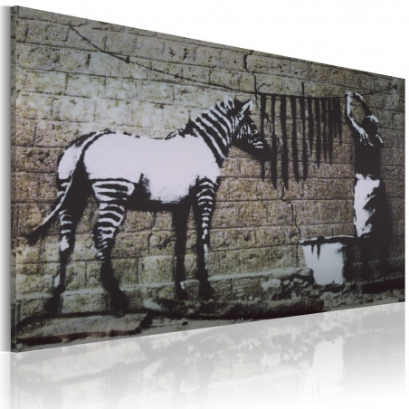 Tablou Zebra Washing (Banksy)-01