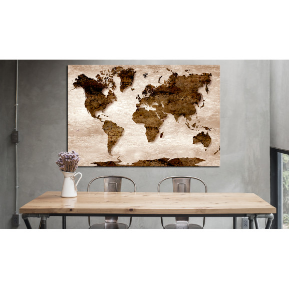 Poza Tablou World Map: The Brown Earth