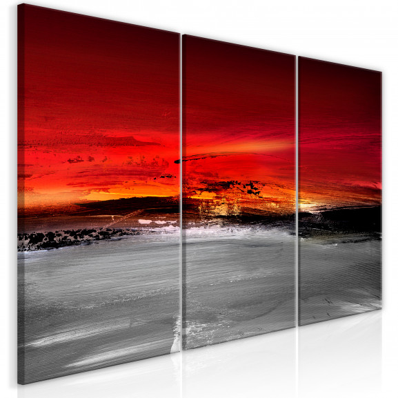 Tablou Crimson Landscape (3 Parts)