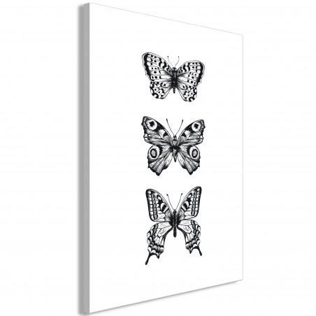Tablou Three Butterflies (1 Part) Vertical-01
