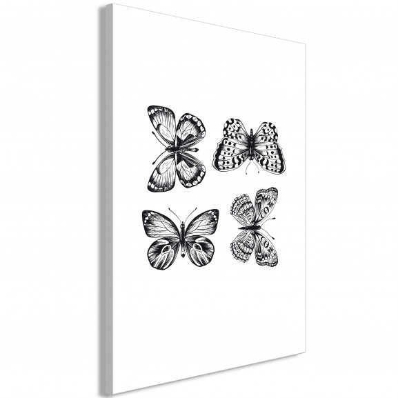Tablou Four Butterflies (1 Part) Vertical