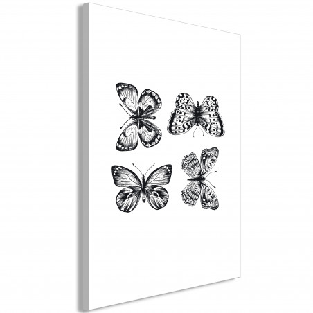 Tablou Four Butterflies (1 Part) Vertical-01