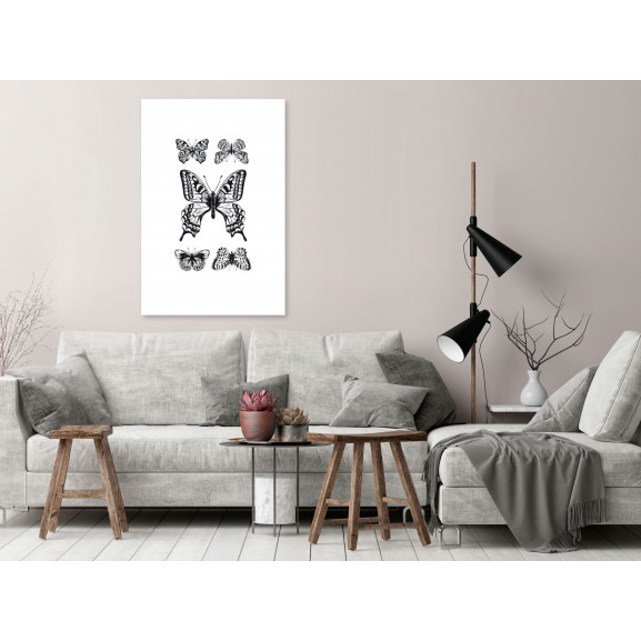 Tablou five butterflies (1 part) vertical