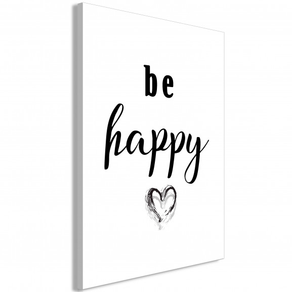 Tablou Be Happy (1 Part) Vertical