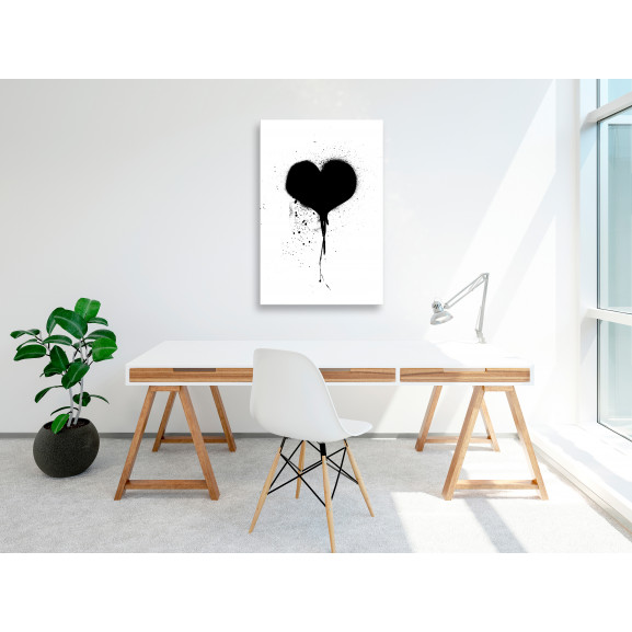 Tablou destroyed heart (1 part) vertical