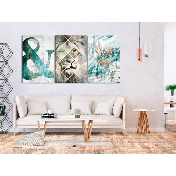 Tablou lion dreams (3 part)