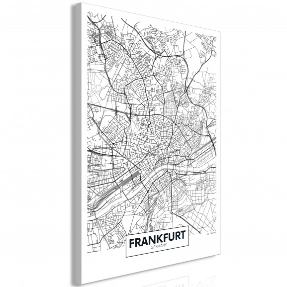 Tablou Map Of Frankfurt (1 Part) Vertical