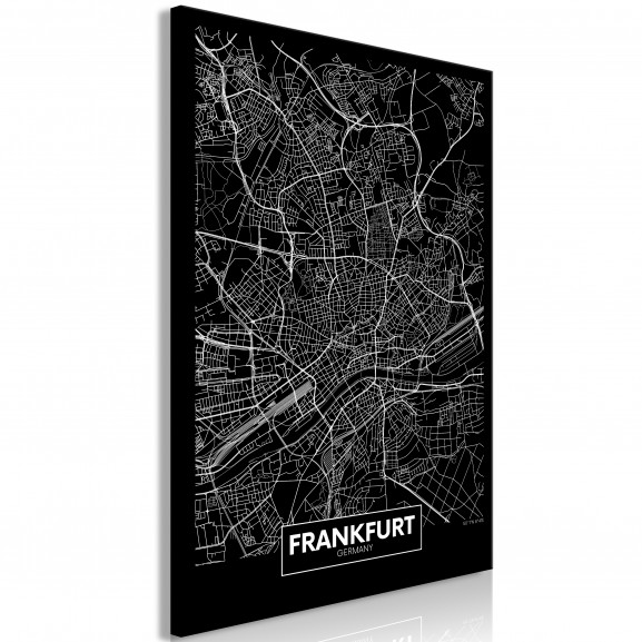 Tablou Dark Map Of Frankfurt (1 Part) Vertical