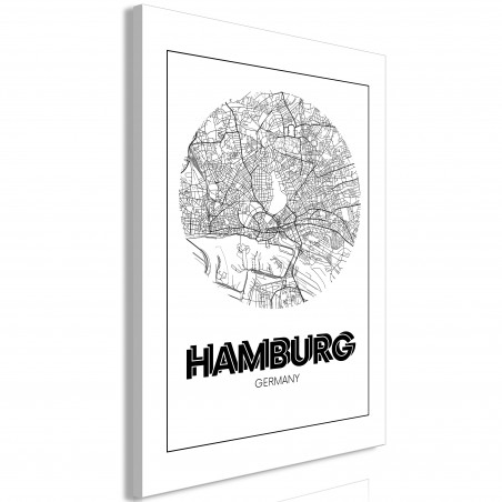 Tablou Retro Hamburg (1 Part) Vertical-01