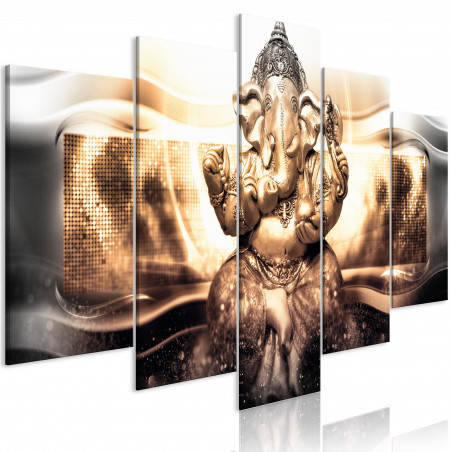 Tablou Buddha Style (5 Parts) Golden Wide-01