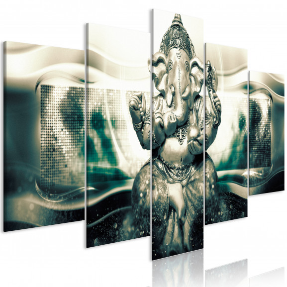 Poze Tablou Buddha Style (5 Parts) Green Wide