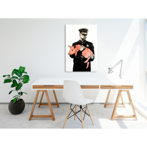 Tablou police pig (1 part) vertical