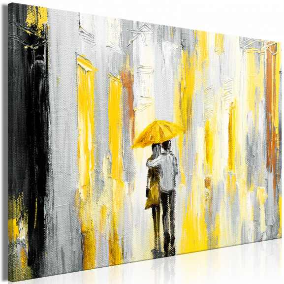 Tablou Umbrella In Love (1 Part) Wide Yellow