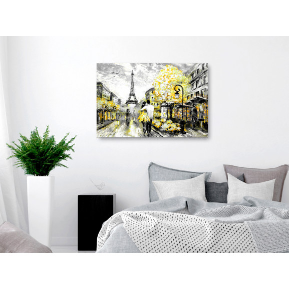 Tablou colourful rendez-vous (1 part) wide yellow
