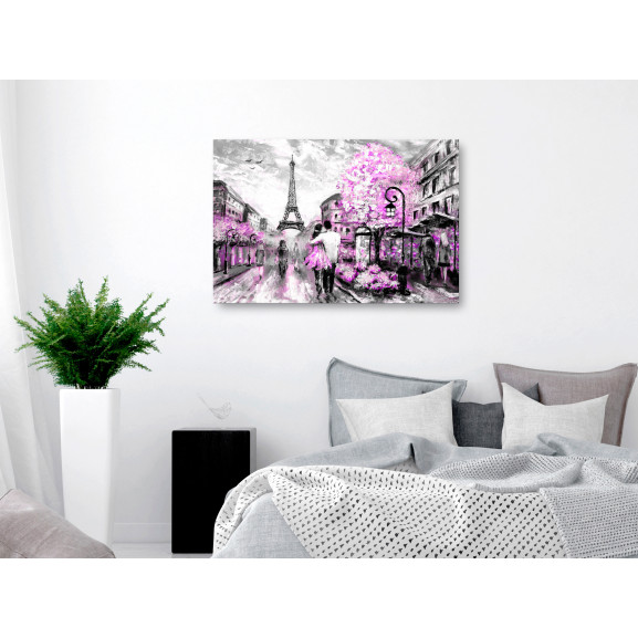 Tablou colourful rendez-vous (1 part) wide pink