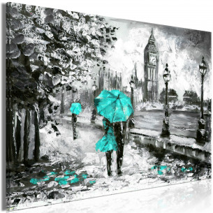 Tablou Walk In London (1 Part) Wide Turquoise