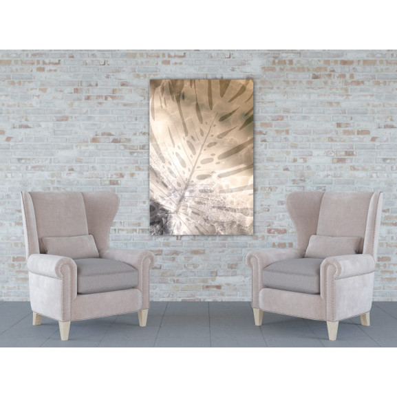 Tablou amber monstera (1 part) vertical