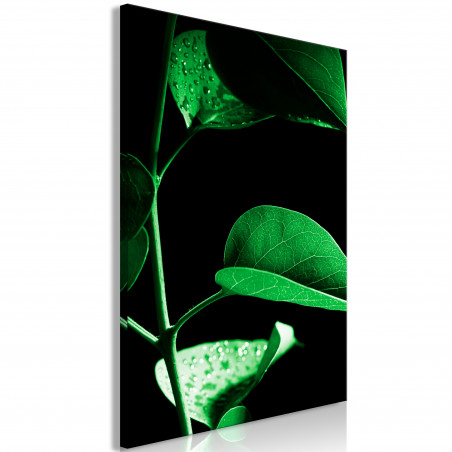 Tablou Plant In Black (1 Part) Vertical-01