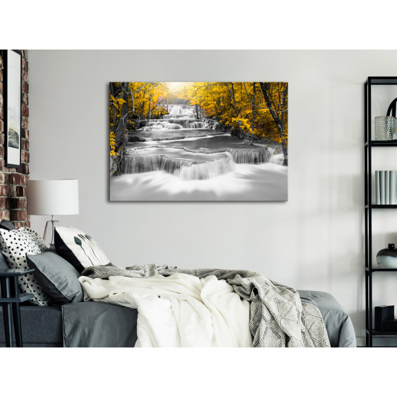 Tablou cascade of thoughts (1 part) wide yellow