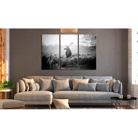 Tablou black and white deer i