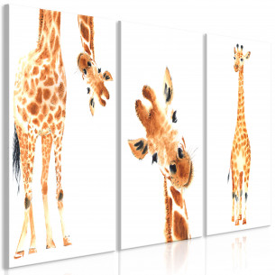 Tablou Funny Giraffes (3 Parts)