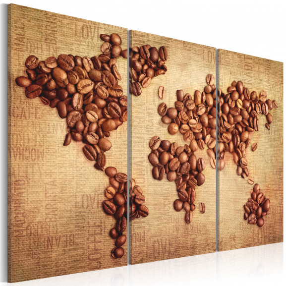 Tablou Coffee From Around The World Triptych