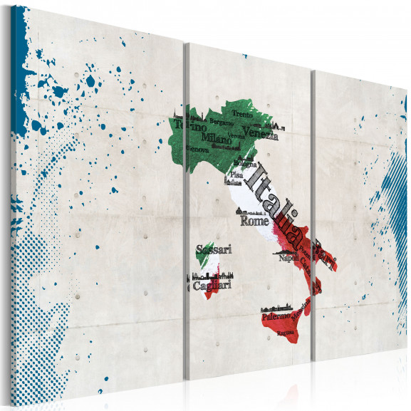 Tablou Map Of Italy Triptych