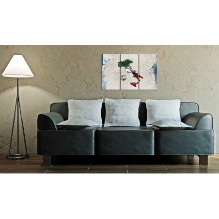 Tablou Map Of Italy Triptych-01