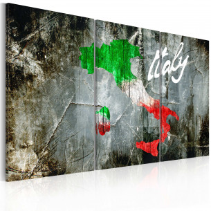 Tablou Artistic Map Of Italy Triptych