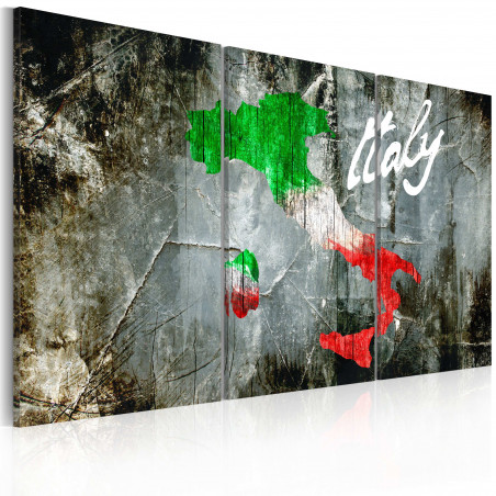 Tablou Artistic Map Of Italy Triptych-01