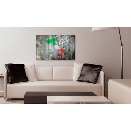 Tablou Artistic Map Of Italy Triptych-01