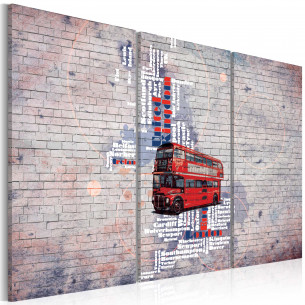 Tablou Around The Great Britain By Routemaster Triptych