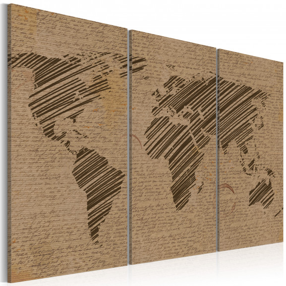 Tablou Notes From The World Triptych