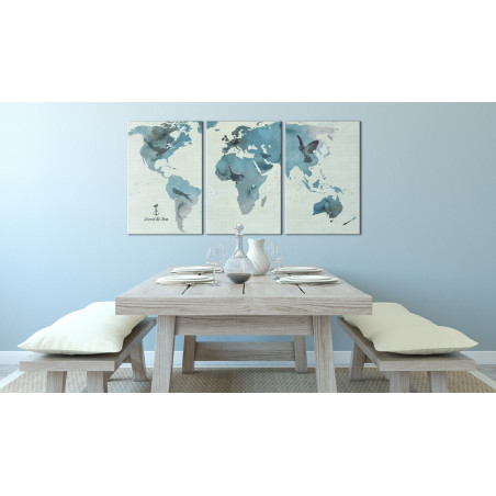Tablou Ornithological Map Of The World-01