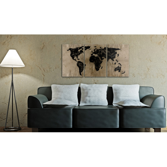 Tablou inky map of the world