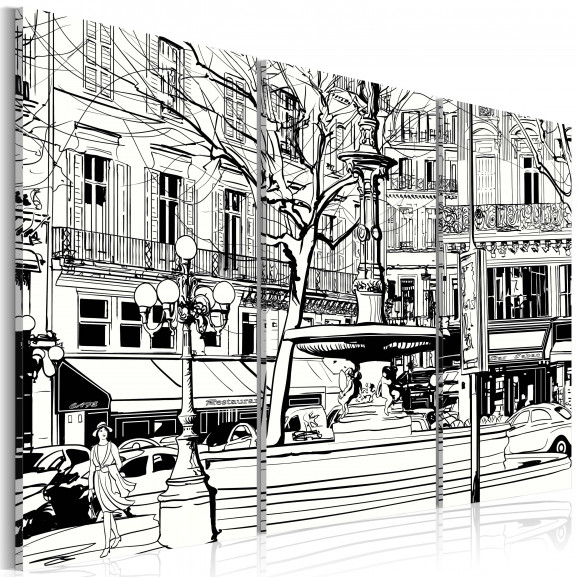 Tablou Sketch Of Parisian Square