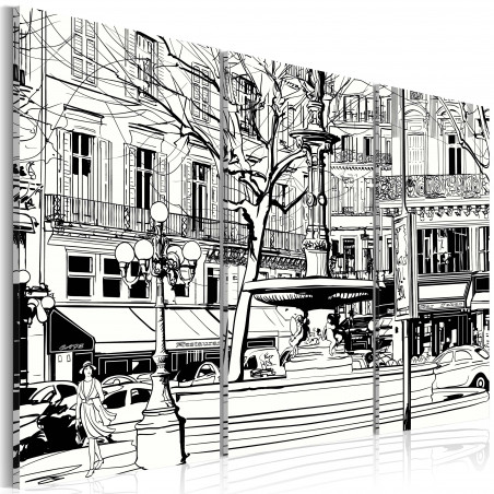 Tablou Sketch Of Parisian Square-01