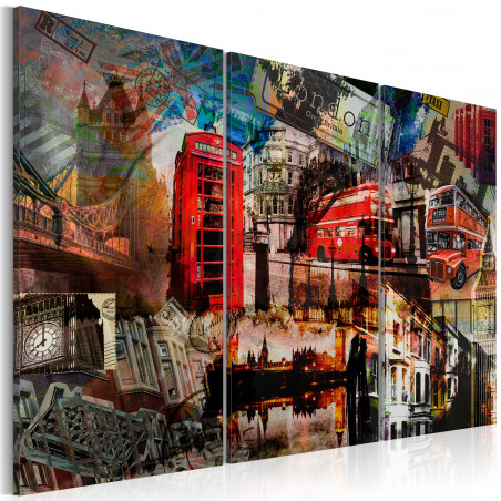 Tablou London Collage Triptych-01