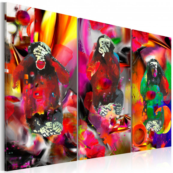 Tablou Crazy Monkeys Triptych