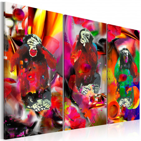 Tablou Crazy Monkeys Triptych-01