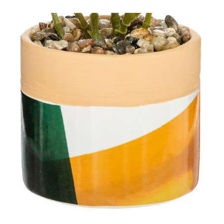 Plante Ghiveci Ceramic Verde/Portocaliu-01