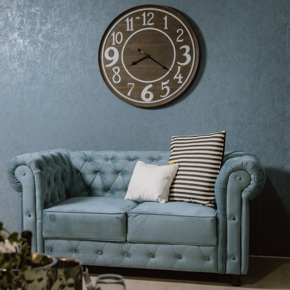 Canapea 2 Locuri Chesterfild, Light Blue, 90 X 80 X 163 Cm 163 imagine model 2022