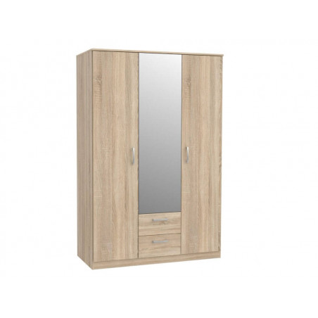 Dulap 3U Nikole, Stejar Sonoma, 1226 x 1850 x 527 mm.-01