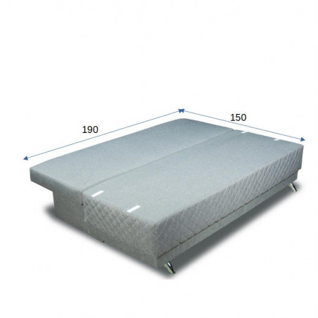Canapea Extensibila Cu Lada De Depozitare Karla, Argintiu, 216 X 100 X 88 Cm-01
