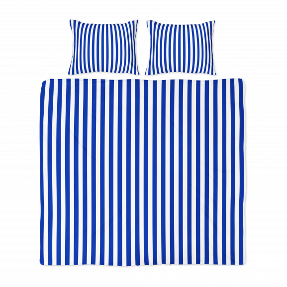 Set Lenjerie Pat Dublu Back To Basics Blue & White