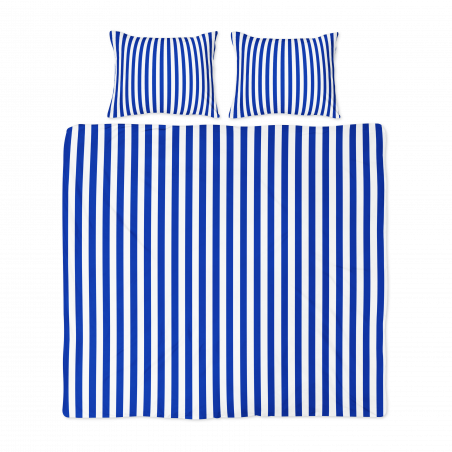 Set Lenjerie Pat Dublu Back To Basics Blue & White-01